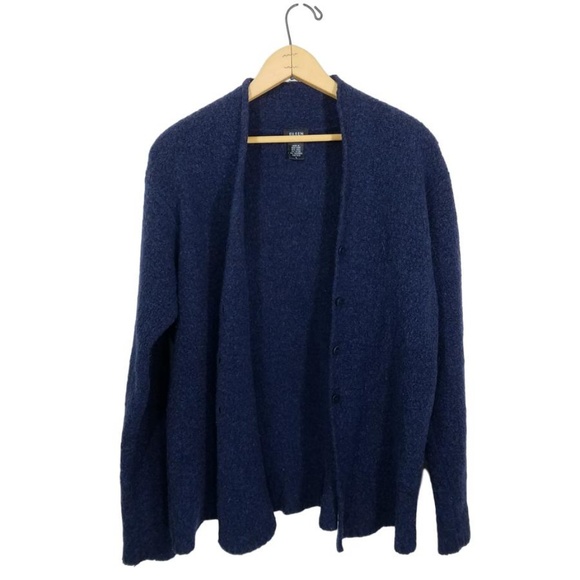 Eileen Fisher Sweaters - Eileen Fisher Navy Wool Cashmere Blend Cardigan  L